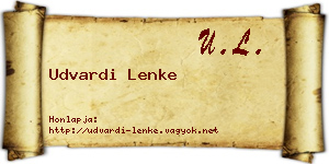 Udvardi Lenke névjegykártya